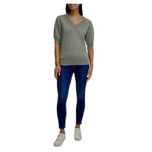 DKNY Ladies Puff Sleeve Sweater (Brush Sage)